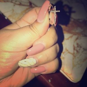 Sterling silver diamond ring